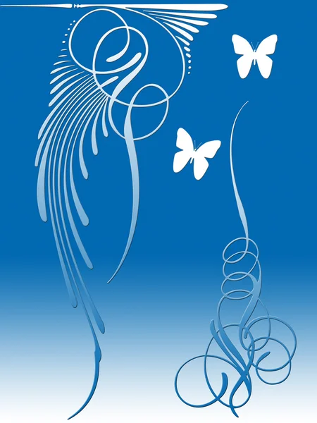 Cartão com um belo design azul — Fotografia de Stock
