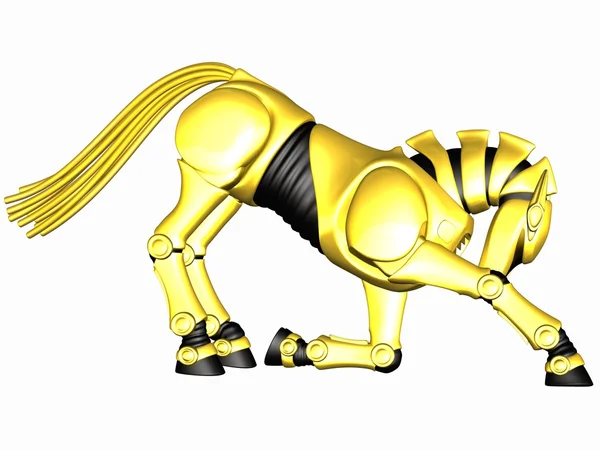 Toon robota konia — Zdjęcie stockowe