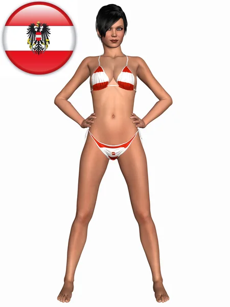 섹시 한 여자 비키니-오스트리아 — 스톡 사진