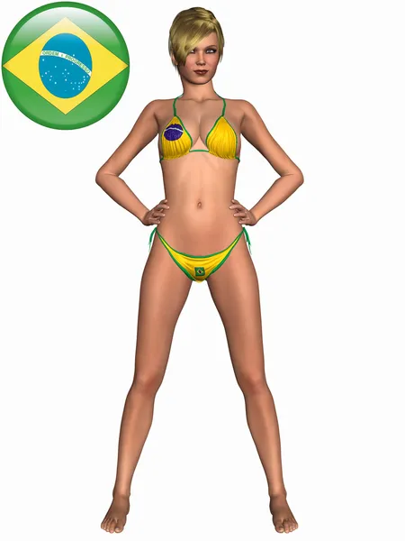 섹시 한 여자 비키니-브라질 — 스톡 사진