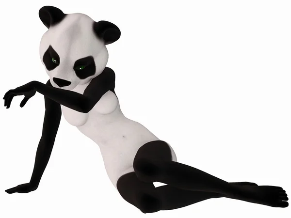 Χαριτωμένο toon σχήμα - panda bear — Φωτογραφία Αρχείου