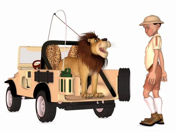 Toon szene - safari — Stockfoto