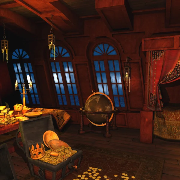 Pirate Captains Cabin — Stock Photo, Image