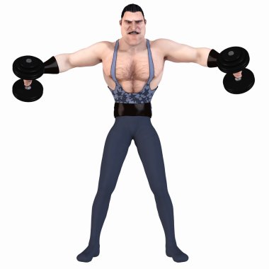 Toon Bodybuilder clipart