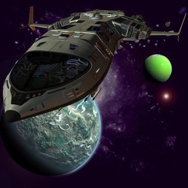 Futuristic Spaceship clipart