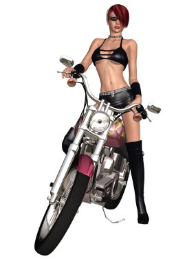 seksi Motorcu kız ve onu bisiklet
