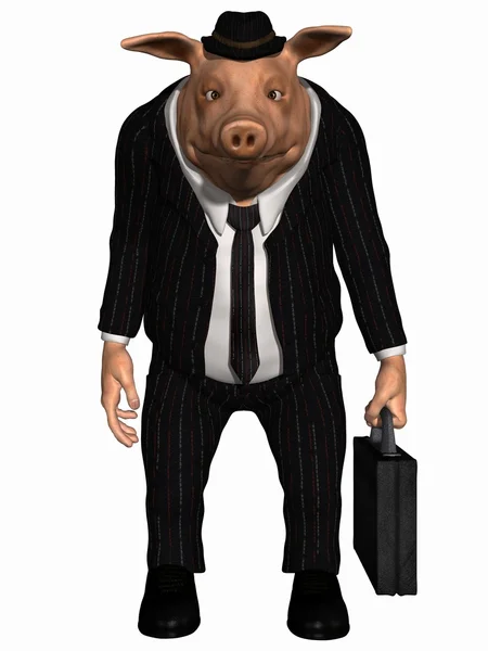 stock image Toon Pig - Business Man