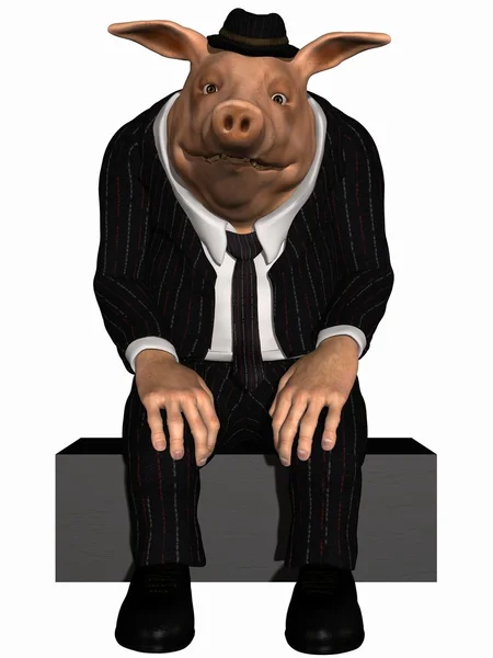 stock image Toon Pig - Business Man