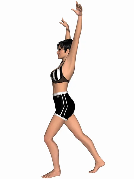 Gymnastiska pose — Stockfoto