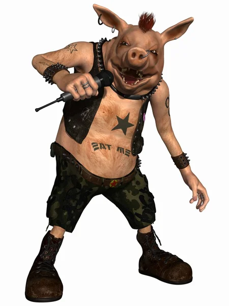 Cerdo Toon - punk — Foto de Stock