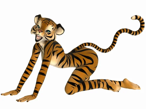 Roztomilý toon postava - tygr — Stock fotografie