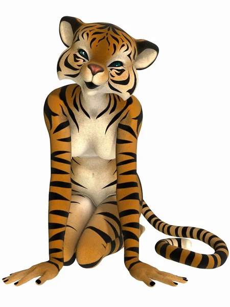 Bonito Toon Figura - Tigre — Fotografia de Stock