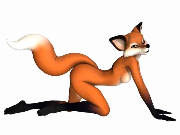 Aranyos toon ábra - fox — Stock Fotó