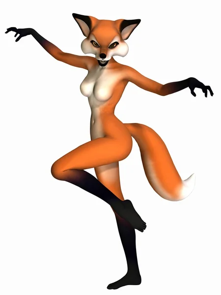 Bonito Toon Figura - Fox — Fotografia de Stock