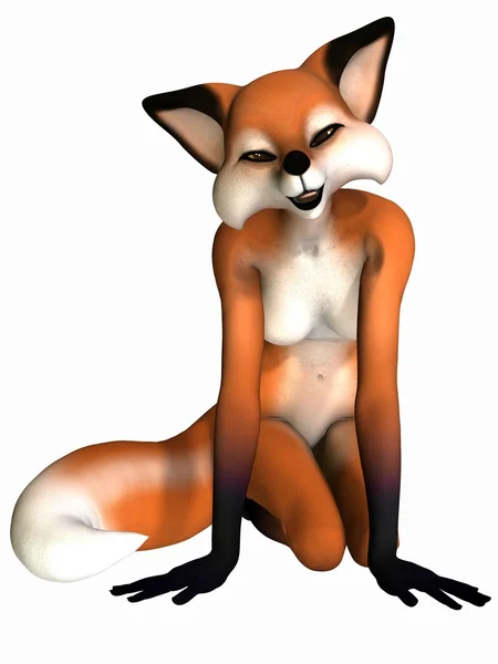 Bonito Toon Figura - Fox — Fotografia de Stock