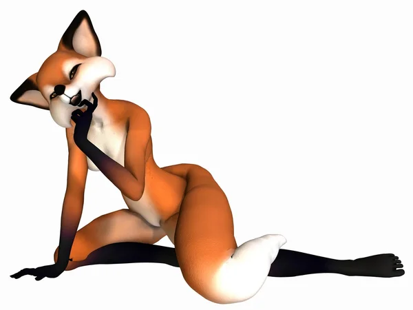 Χαριτωμένο toon σχήμα - fox — Φωτογραφία Αρχείου
