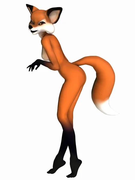 Aranyos toon ábra - fox — Stock Fotó
