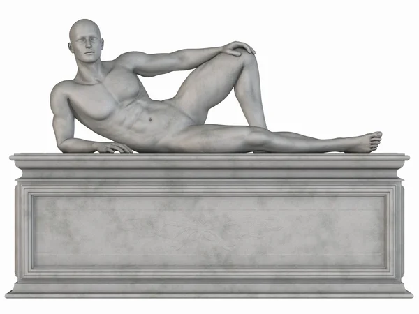 Мужская каменная статуя — стоковое фото