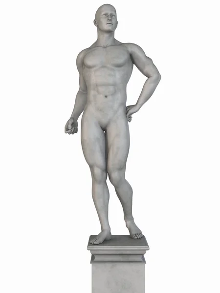Мужская каменная статуя — стоковое фото