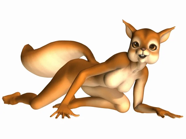 Niedliche Zeichentrickfigur - Eichhörnchen — Stockfoto