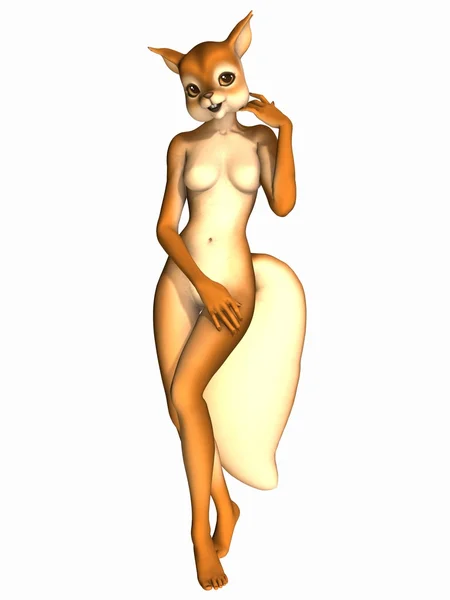 귀여운 만화 그림-다람쥐 — 스톡 사진