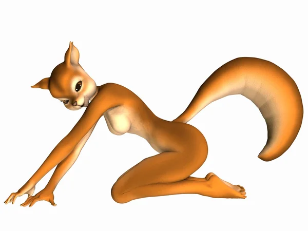 Desenho de Toon bonito - Esquilo — Fotografia de Stock