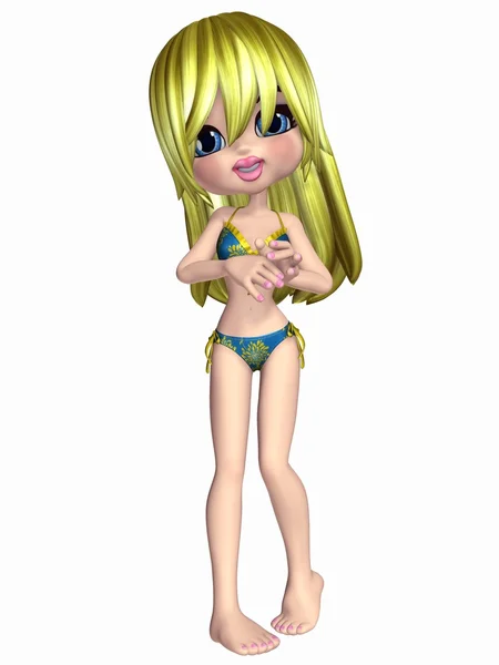Toon Chica con Bikini —  Fotos de Stock