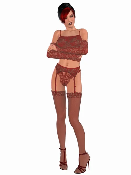 Skönhet flicka med sexiga underkläder — Stockfoto