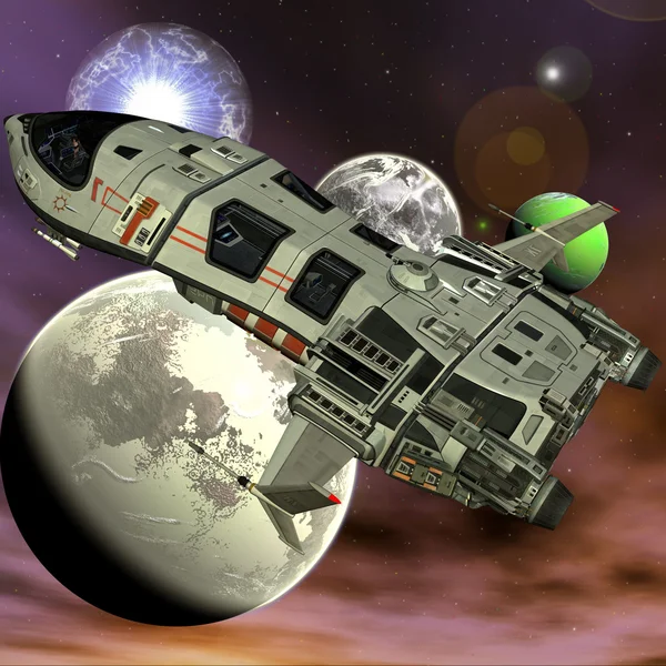 Futuristiska rymdskepp — Stockfoto