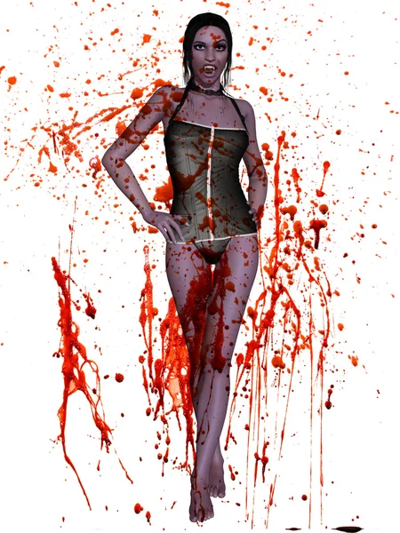 Weiblicher Vampir - 3D Figur — Stockfoto