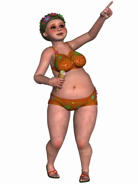 Figurine fantaisie féminine avec bikini — Photo