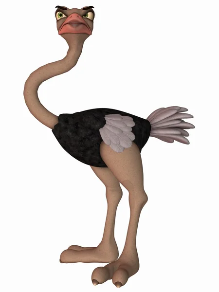 Toon Ostrich — Fotografie, imagine de stoc