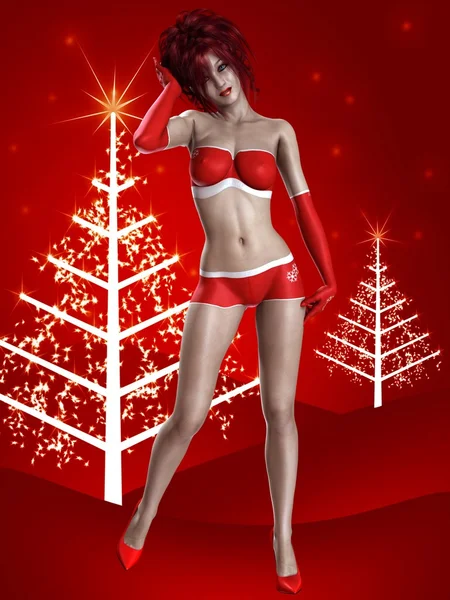 Sexy fille de Noël — Photo
