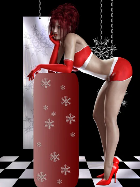 Sexy dziewczyna Boże Narodzenie — Zdjęcie stockowe