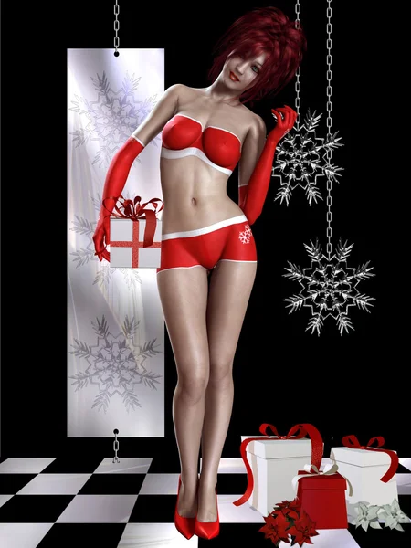 Sexy chica de Navidad —  Fotos de Stock