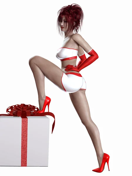 Sexy ragazza di Natale — Foto Stock
