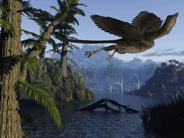 Archaeopteryx - Dinosaurio 3D — Foto de Stock