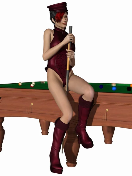 Stock image Hot billiards queen