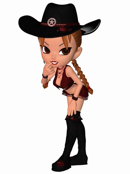 Cowgirl bonito — Fotografia de Stock