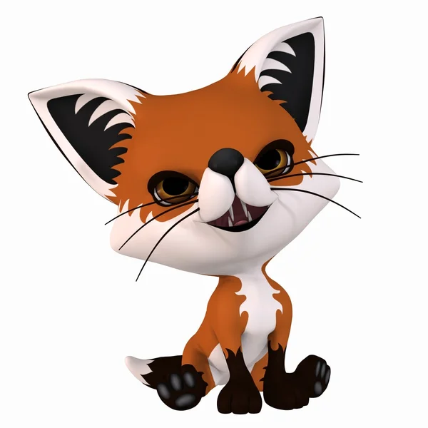 Toon Red Fox — стокове фото