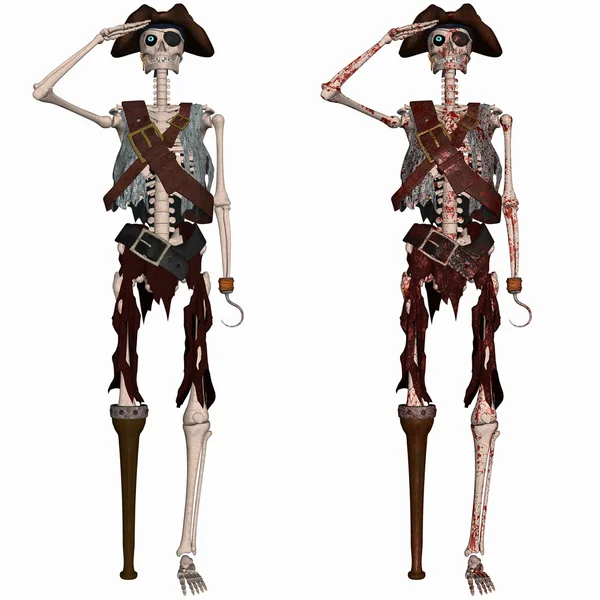 Esqueleto pirata — Foto de Stock