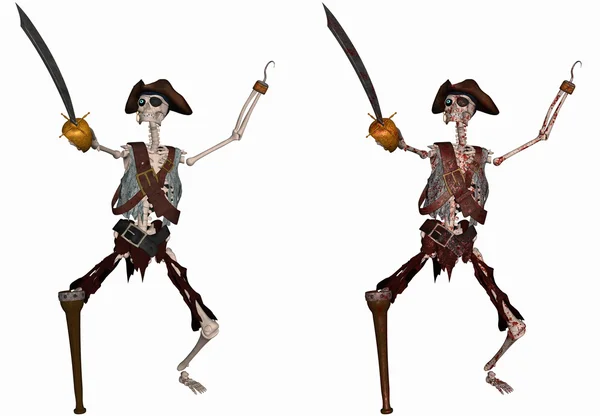 Пірат скелет — стокове фото