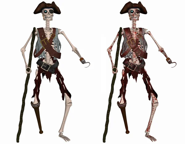 Esqueleto de pirata — Fotografia de Stock