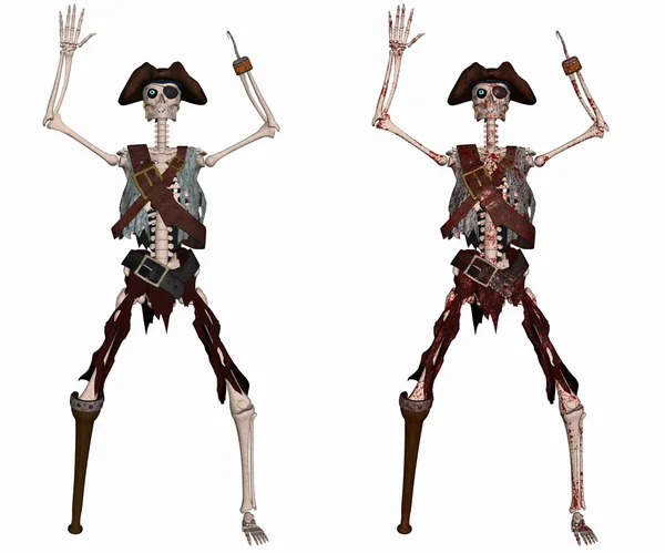 Esqueleto de pirata — Fotografia de Stock