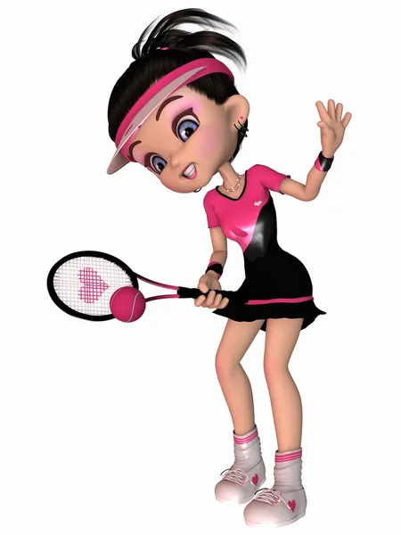 Søt tennisspiller – stockfoto