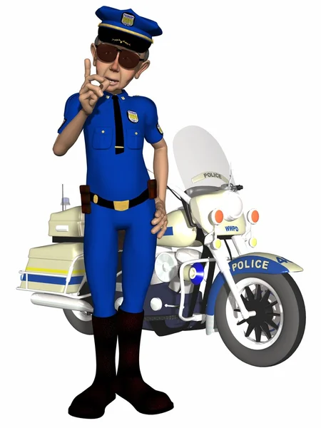 Toon policjanta — Zdjęcie stockowe