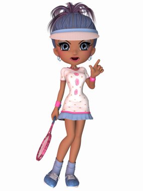 sevimli tenis oyuncusu