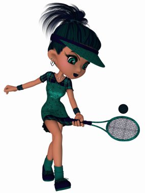 sevimli tenis oyuncusu