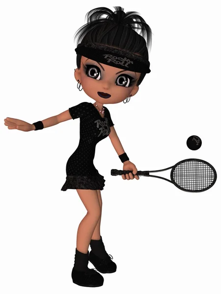かわいいテニス プレーヤー — ストック写真