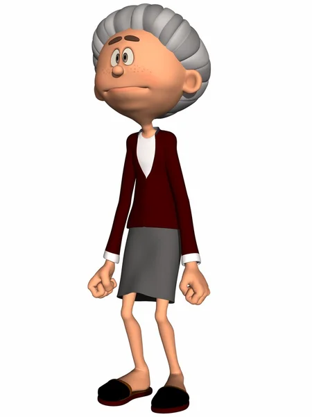 Zeichentrickfigur Oma — Stockfoto